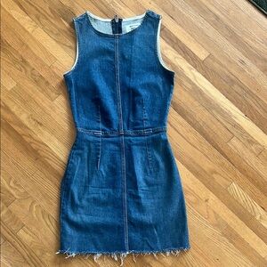 Reformation Blue Sheath Mini Dress Sleeveless Crew Neck